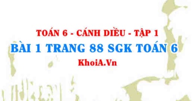 Bài 1 trang 88 SGK Toán 6 tập 1 Cánh Diều